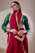 Red Kashmiri Silk Saree
