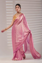 Blush Crushed Tissue Saree