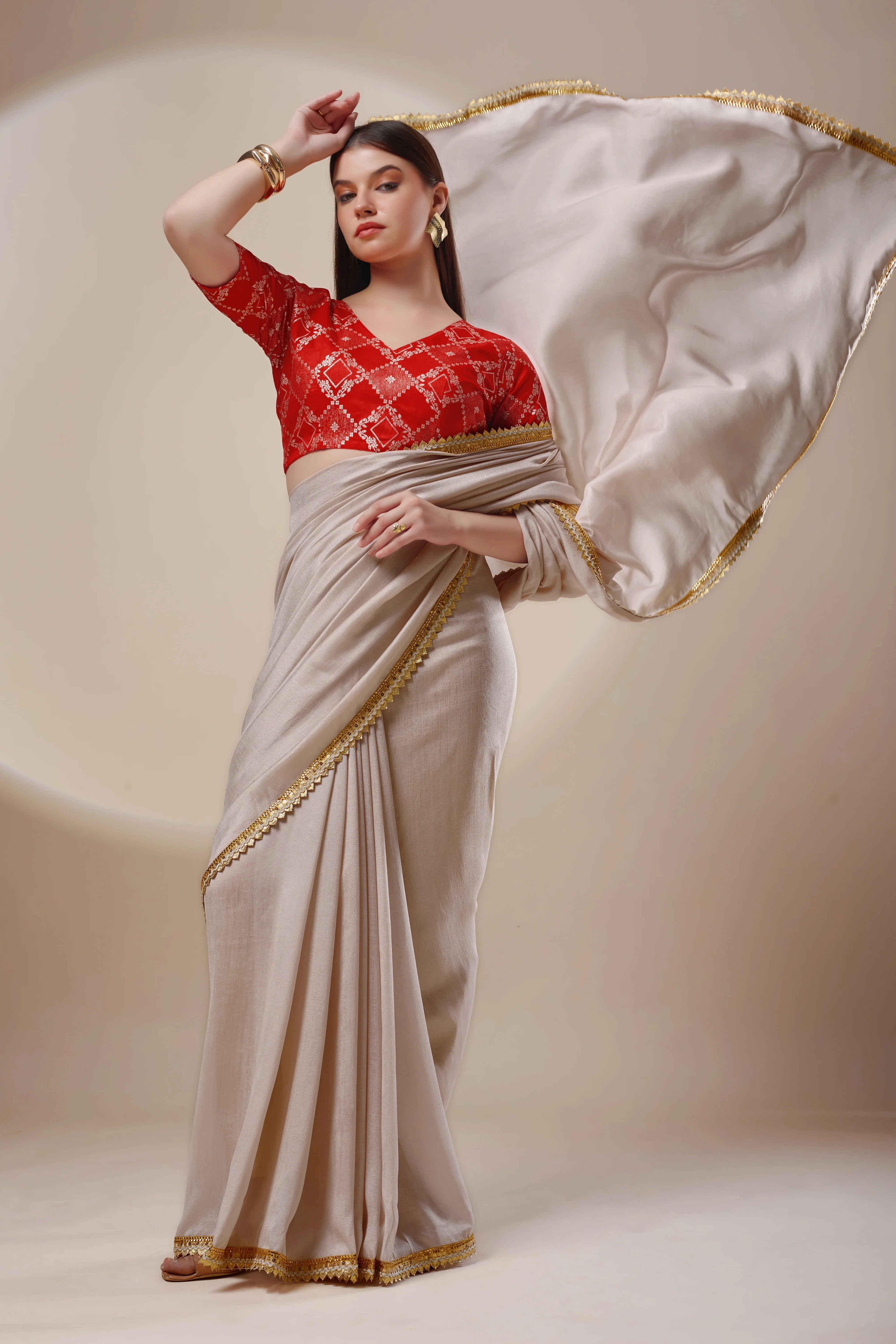 Red Banarasi Brocade Blouse